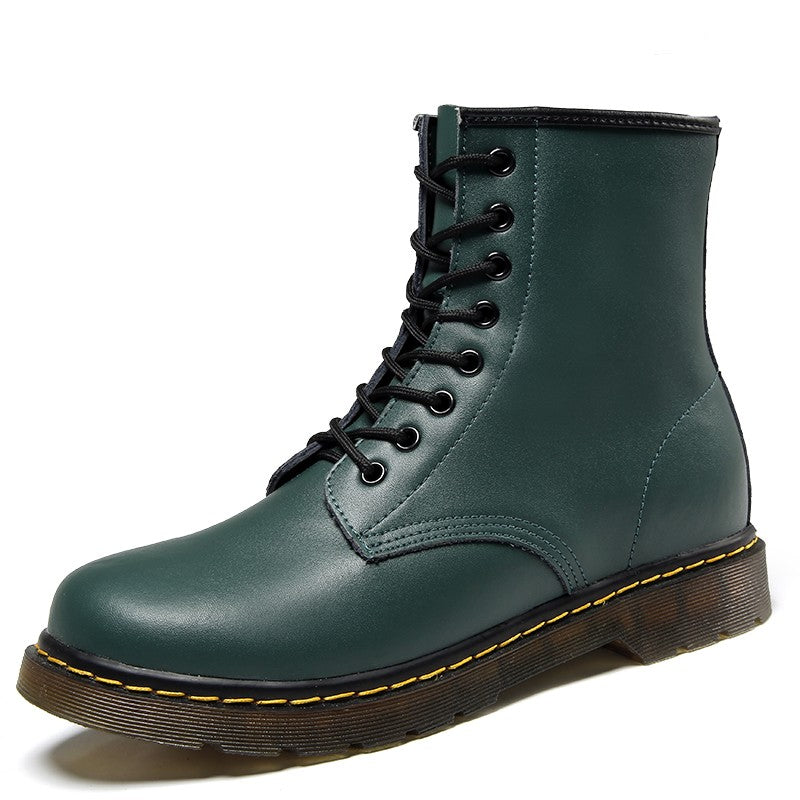Botas Masculinas de Couro Legítimo Clássicas de Seis Furos, Estilo Britânico da Moda, Botas Curtas de Cano Baixo para Montaria, Botas para Externa, Tamanhos 35-48, Botas Femininas