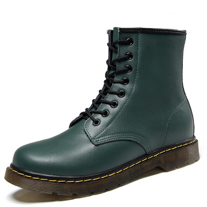 Botas Masculinas de Couro Legítimo Clássicas de Seis Furos, Estilo Britânico da Moda, Botas Curtas de Cano Baixo para Montaria, Botas para Externa, Tamanhos 35-48, Botas Femininas