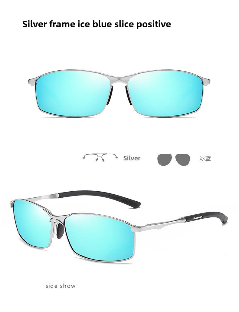 Óculos de Sol Polarizados com Armação de Metal e Lentes Fotocromáticas, Visão Noturna, Adequados para Esportes, Ciclismo, Pesca, Condução e Acampamento