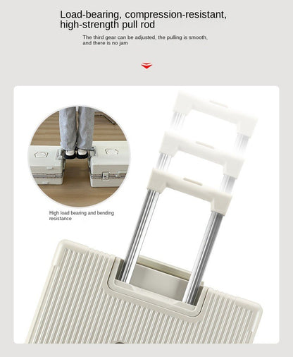 Suitcase Front Opening Pocket Aluminum Alloy Frame Rolling Luggage with USB Charging Plug Trolley Carry-on Case Bag with Wheel