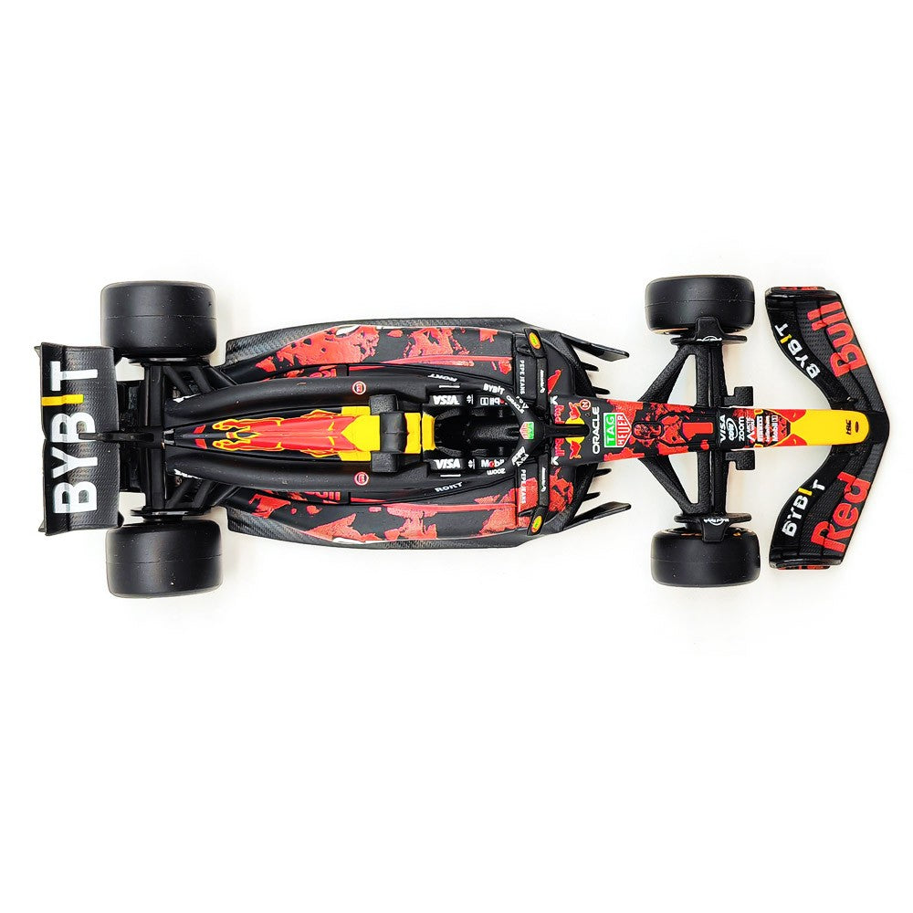 Novo em Estoque Bburago 1:43 Red Bull Rb20 Gp Britânico F1 Liga Miniatura Modelo Diecast Carro Blood Red Bull Brinquedos Presente Infantil