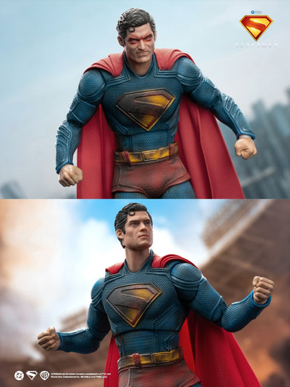 2025 Boneco de Ação Original Fondjoy David Corenswet Superman 1/9 Novo Boneco Superman Articulado em PVC Brinquedo Infantil Presente para Menino