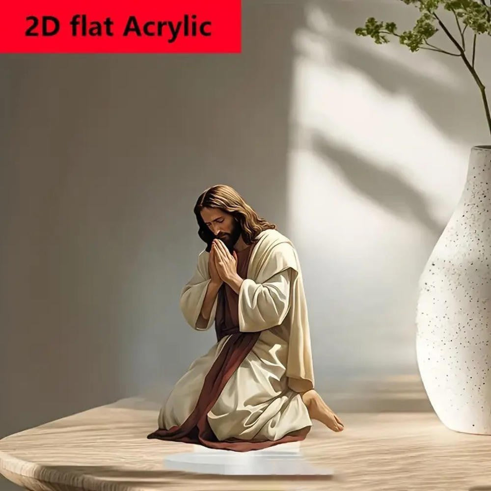 Jesus Birth Decor Glossy Acrylic Xmas Centerpiece Nativity Table Accessory Lightweight 2d Flat Christian Decoration For Party