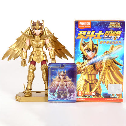 Blokees Gold Saint Boneco de Ação DIY Brinquedos de Montar Seiya Shiryu Hyoga Dohko Camus Shina Coleção de Blocos de Montar