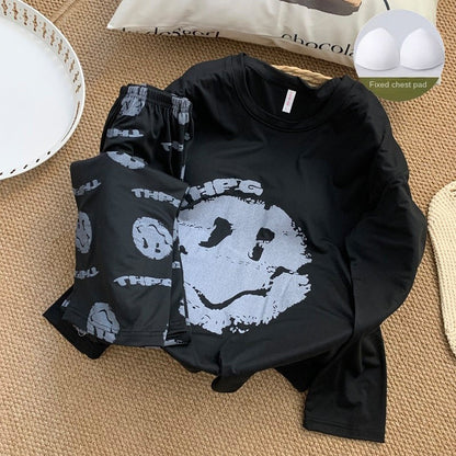 Plus Size Women's Pajamas Set Disney Cartoon Mickey Mouse Plus Size Sleepwear Cute Splice Pajama 2PC Set Nightwear Loungewear