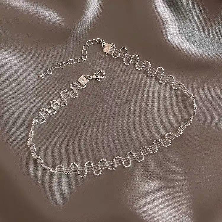 Colares com Pingente em Forma de Coração e Asas de Anjo Cor Prata Zircônia Cúbica 5A Estilo Minimalista Corrente na Clavícula Joias Femininas e para Meninas