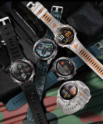 Smartwatch T-Rex 3 de Grau Militar, Bateria de 1100mAh, À Prova D'água 10ATM, GPS, Chamada Bluetooth, AMOLED HD, Masculino, Esportivo, Novo Modelo 2026