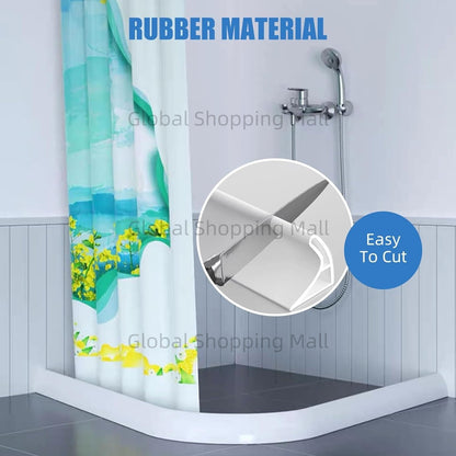 Barreira de Água Dobrável para Box de Chuveiro, Limite de Contenção de Água, Vedação Impermeável para Banheiro e Cozinha, Mantém a Água Dentro, Separação Seco/Molhado