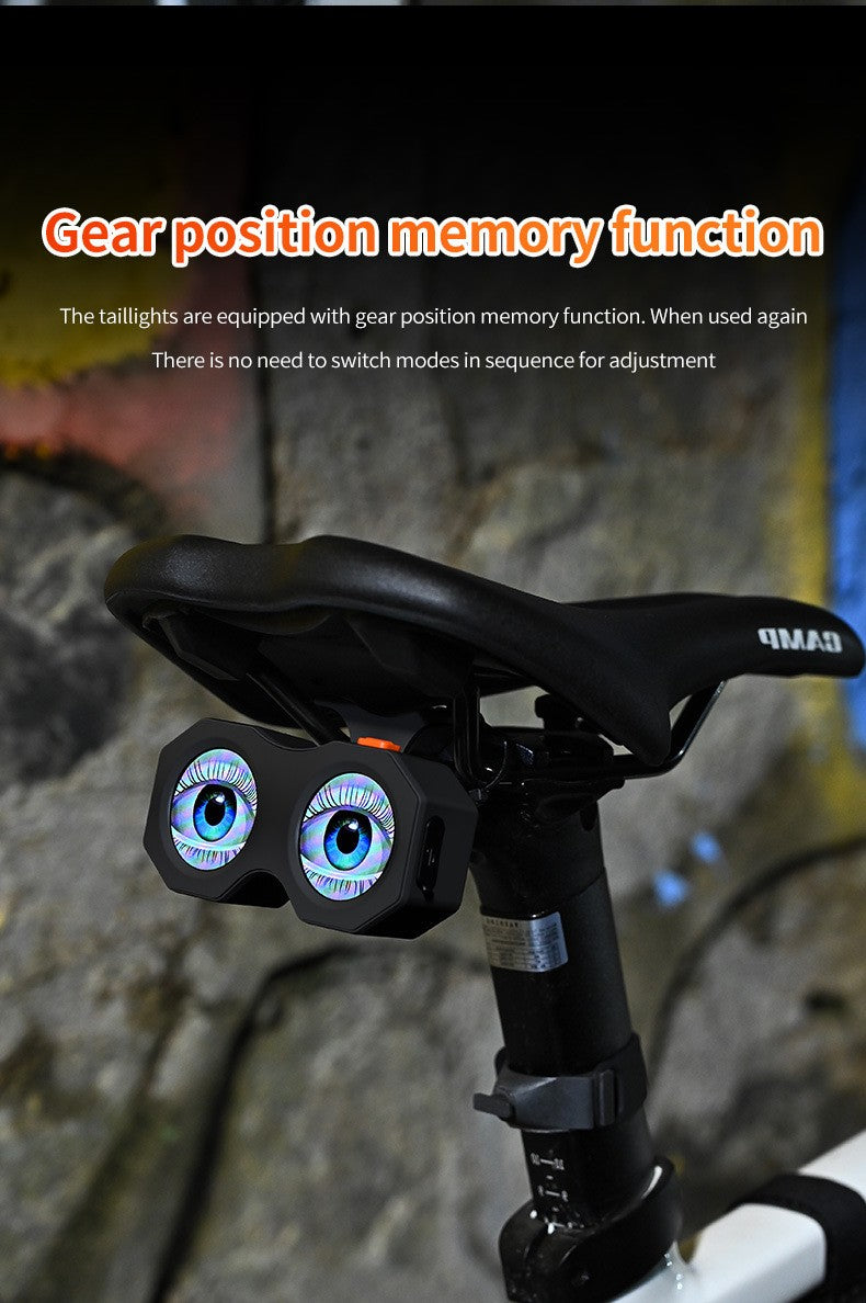 Lâmpada Olho do Diabo Moto Bicicleta Elétrica Luz Traseira Modificação Espelho Retrovisor Olho Águia Olho LED Atmosfera Dinâmica Controle APP