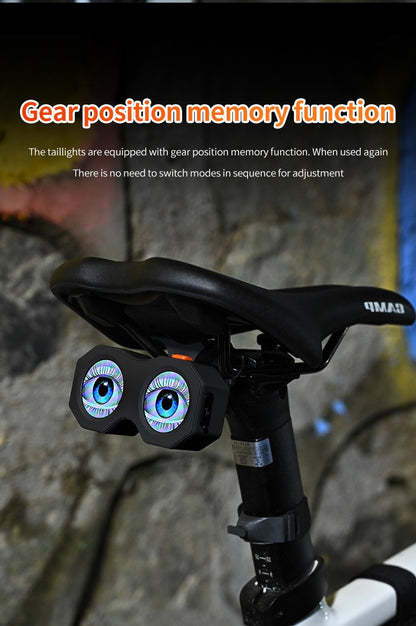 Lâmpada Olho do Diabo Moto Bicicleta Elétrica Luz Traseira Modificação Espelho Retrovisor Olho Águia Olho LED Atmosfera Dinâmica Controle APP