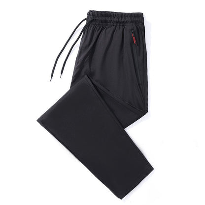 Calça Masculina Casual Stretch Slim Fit Elástico na Cintura Jogger Coreana Clássica Azul Preta Cinza Marca Masculina Calças Plus Size