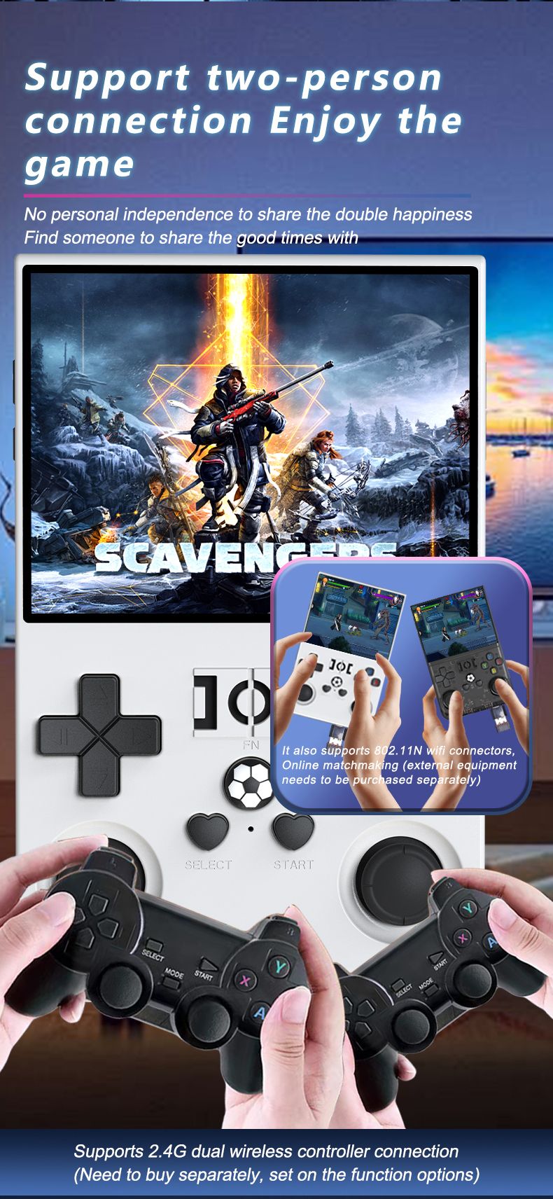 Open Source R36PRO 30000+Games Retro Handheld Video Game Console 3.5 Inch IPS Screen RK3326 Chip Portable Pocket Video Player