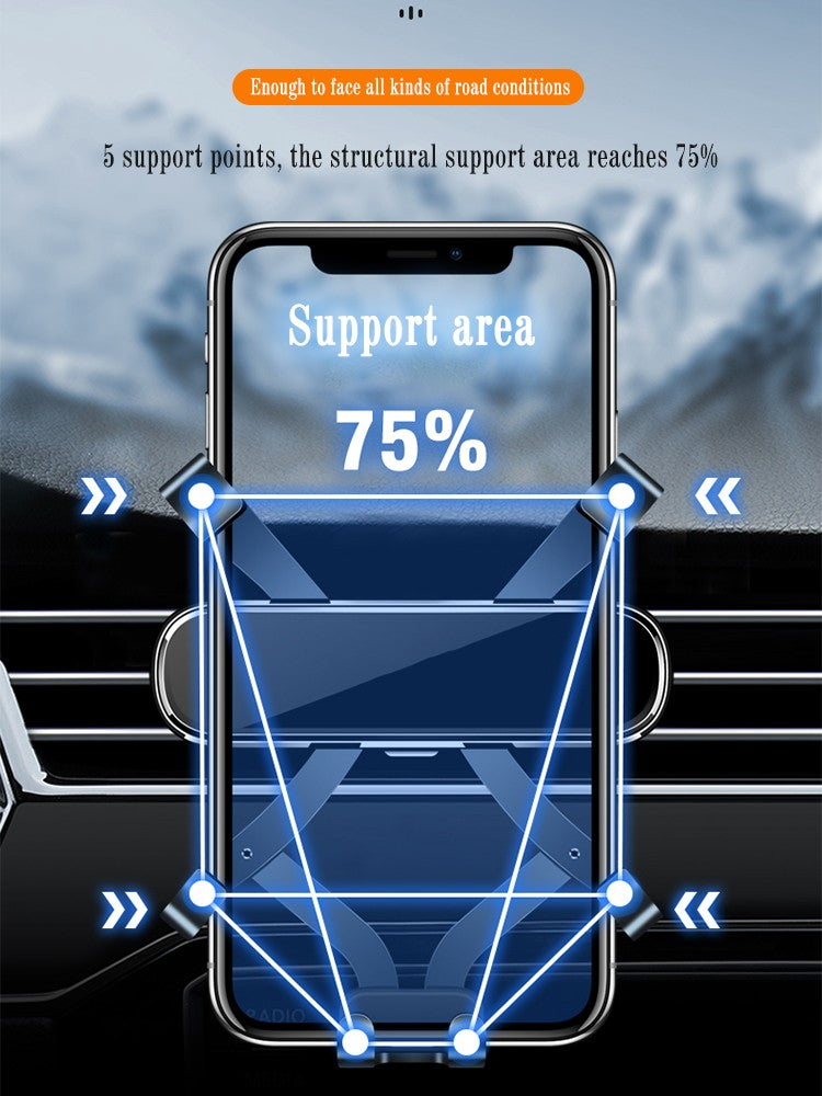 Car Phone Holder for Audi A4 B8 8KH B9 8WH A5 2009-2020 Gravity Navigation Bracket GPS Stand Air Outlet Clip Support Mount