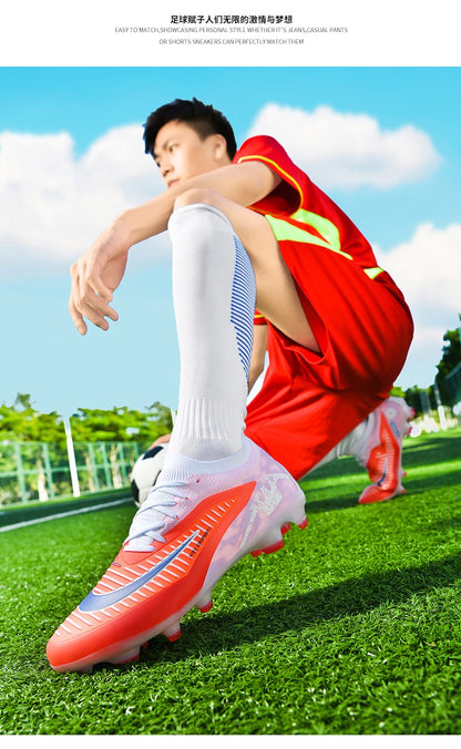 New Men Football Shoes High Quality Fast Soccer Shoes Society Cleats Professional Football Field Boots FG Sneaker Low Cut