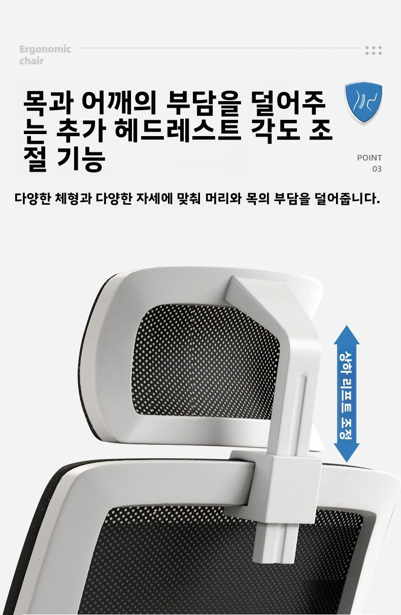 Ergonomic Office Chair Mesh Back Lumbar Support Adjustable Height Reclining Swivel Rolling Caster Home Office Study Meeting Room