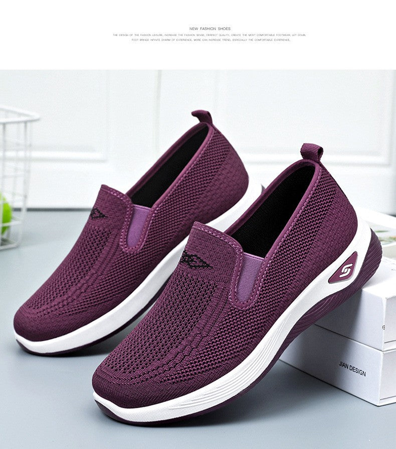 Women Casual Sports Shoes Breathable Lightweight Sneakers Anti-slip Flats Outdoor Running Walking Shoes Female Vulcanized Shoes