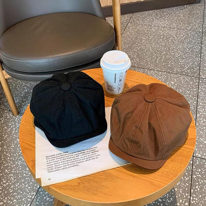 Men Retro Beret British Hat Wool Blend Vintage Herringbone Tweed Men Casual Newsboy Hat Flat Cap British Style Newsboy Cap 2026