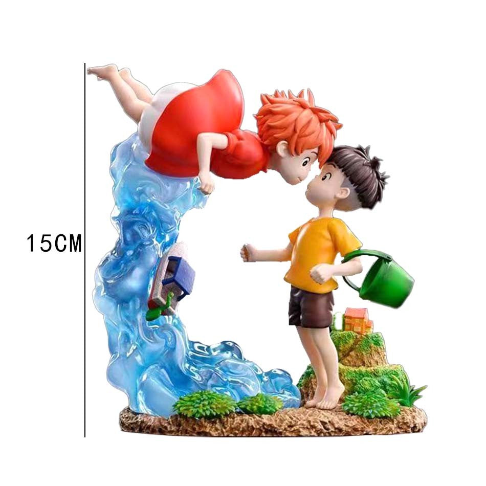 Ponyo on The Cliff Figure Ponyo Sou Sky Seagal Figura Estátua Pvc Anime Action Figurine Modelo Boneca Brinquedo Colecionável Presente De Aniversário