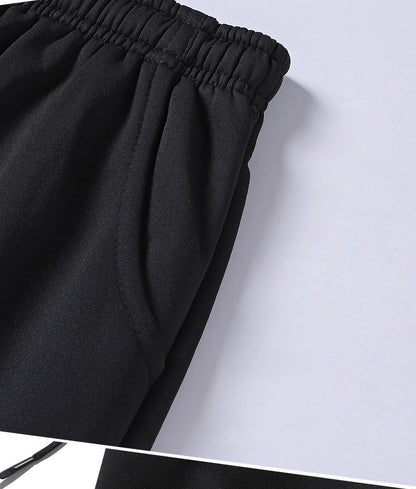 Calças masculinas para outono e inverno, forradas com lã para uso externo, calças casuais, calças de moletom esportivas quentes de lã de carneiro