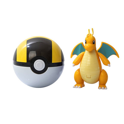 Sobre Pokémon Anime Figura Charizard Pikachu Gyarados Pocket Monster Figura Pokebola Brinquedo de Ação de Deformação Modelo Presente Infantil