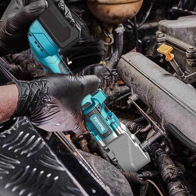 Chave de Impacto Elétrica sem Fio Makita 4800RPM, Chave Catraca de 90 Graus para Bateria Makita 18v