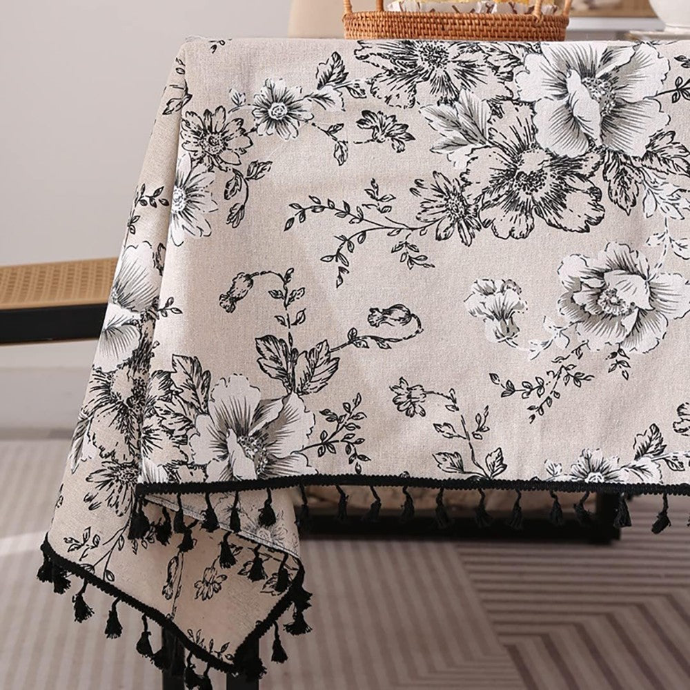 Classic White Lace Tablecloths Rectangle Dust-Proof Table Covers for Living Room Kitchen Dinner Picnic Tabletop Home Decorations