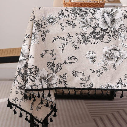 Classic White Lace Tablecloths Rectangle Dust-Proof Table Covers for Living Room Kitchen Dinner Picnic Tabletop Home Decorations