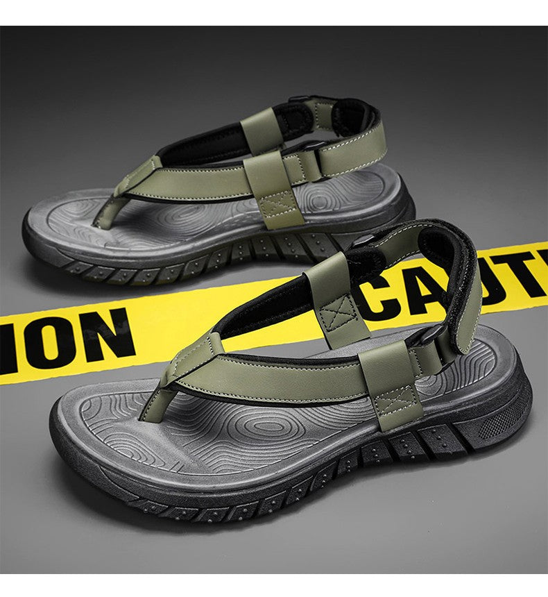 Men's simple casual sandals summer outdoor anti slip wear-resisting comfort beach shoes breathable fashion male walking slippers
