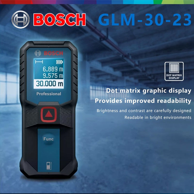 Medidor de Distância a Laser BOSCH GLM 30-23 Original Botão Duplo Alta Precisão Leve Tela Moderna Medição Sem Bateria