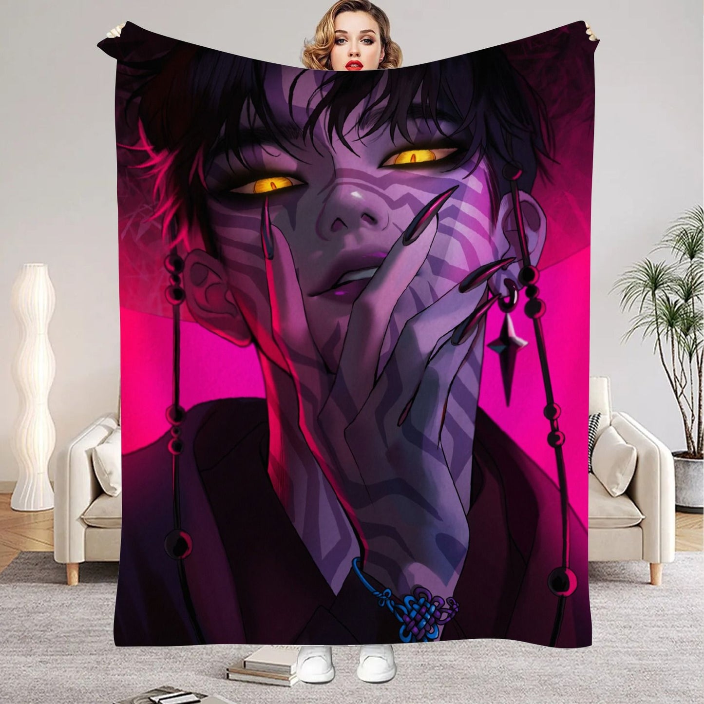 Huntrix Blankets K pop Demon Hunters Zoey Rumi Mira Soft Warm Throw Blanket Kids Living Room Couch Sofa Bed Fluffy Bedspread
