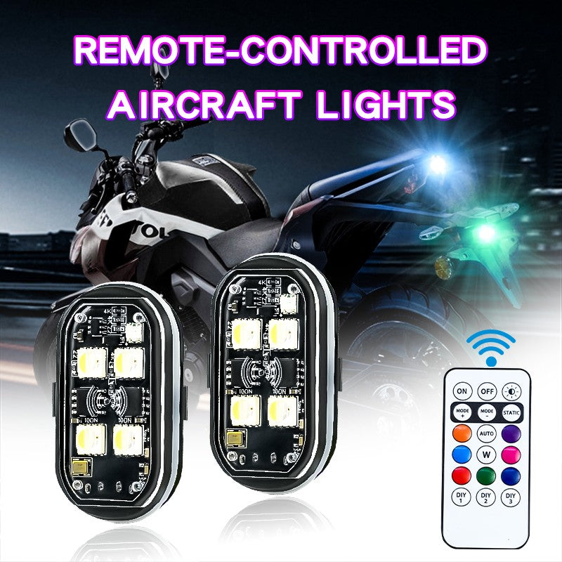 Luzes de advertência de helicóptero de aeronaves leves sem fio recarregáveis RGB LED Strobe Lights LED Flash Light
