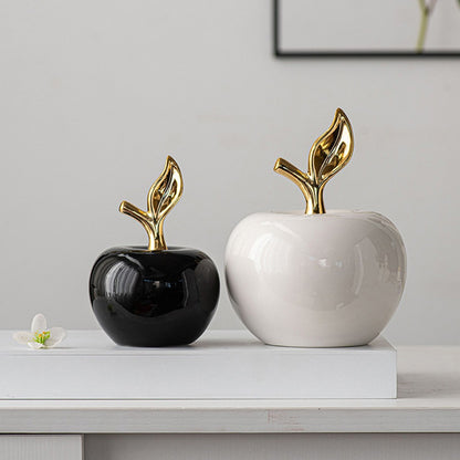 Estatueta de Cerâmica Estilo Europeu Clássico para Decoração de Mesa, Artesanato, Ornamentos de Frutas Fofos e Engraçados para o Natal, Casa e Quarto, Estátuas e Esculturas