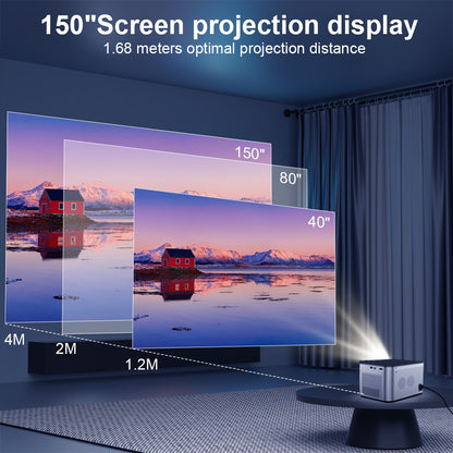 Projetor Smart 4K Magcubic Android 11 580 ANSI 1920*1080P Full HD Wifi6 BT5.0 Allwinner H713 com Controle de Voz para Home Theater