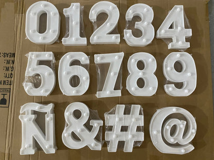 Number Letter Lamp Luminous Alphabet LED Lights Decororation Night Light for Home Wedding Birthday Christmas Party Decoration