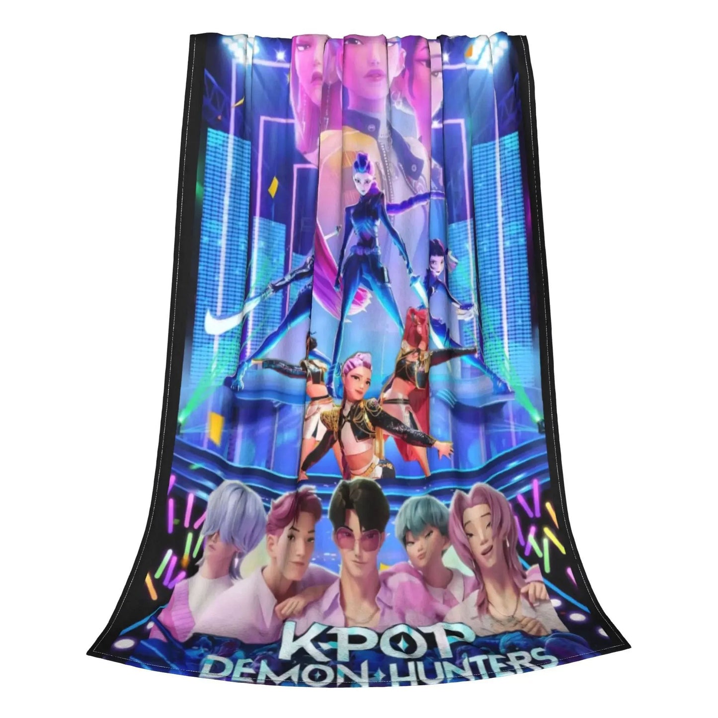 k-pop D-Demon Hunters Huntrix Saja Boys Blanket  Super Warm Comfortable Plush Throw Blanket Child Home Decor Flannel  Bed Cover