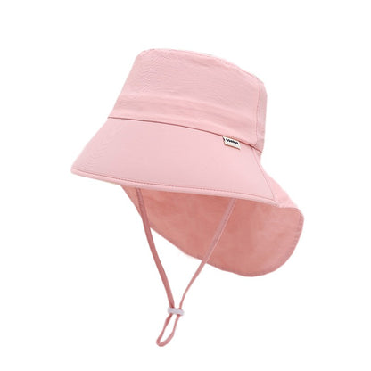 Baby Quick Dry Sun Hat Summer Kids Bucket Hat For Girls Boys Soild Color Big Brim Panama Children Beach Shawl UV Protection Cap
