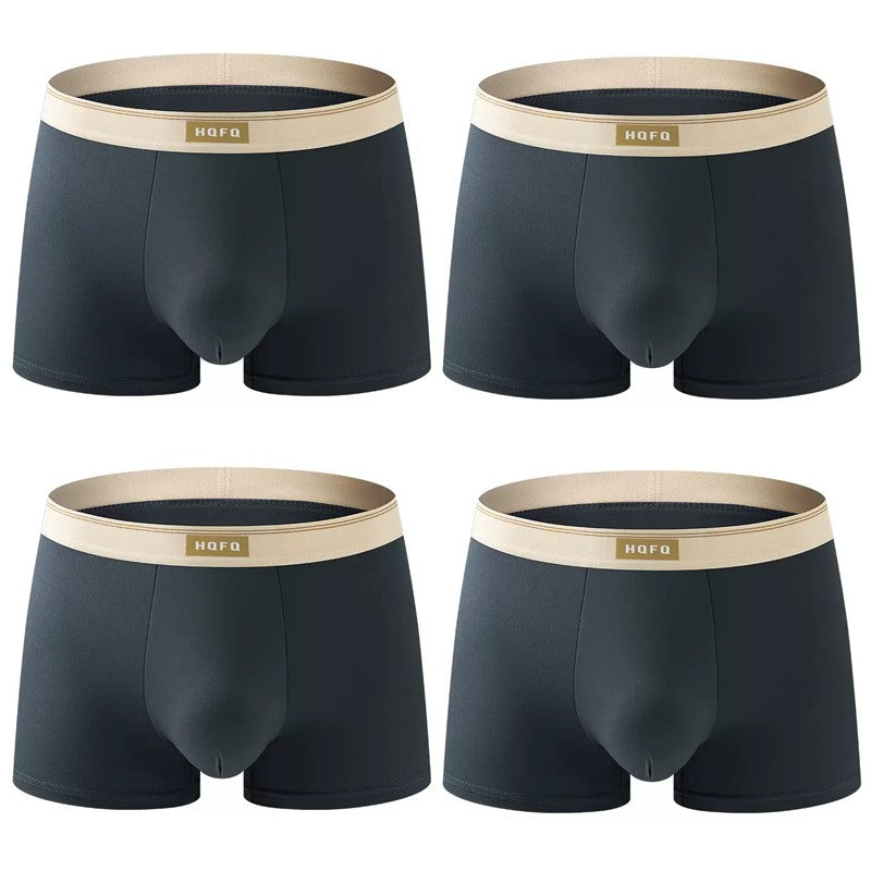 4pcs Men Underwear BoxerShorts Hombre Panties Man Breathable Underpants Sexy Sports Comfort U Convex Male Boxers Large Size 4XL