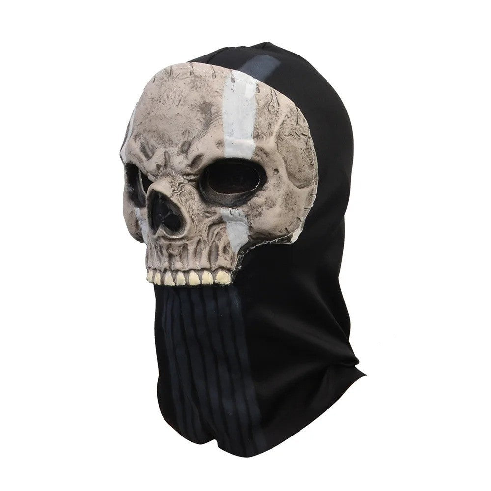 Unisex Halloween Horror Ghost Skull Mask MW2 Latex Headgear Helmet Cosplay Perform Party Masquerade Prop Cosplay