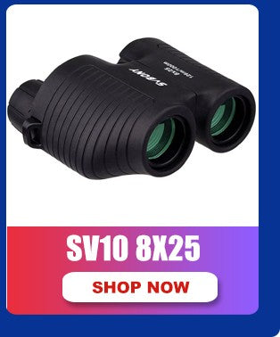 SVBONY 8x25 SV10 Binóculos Compactos Foco Fixo Mini Telescópio Portátil Prisma Porro Multirrevestido para Jogos Esportivos ao Ar Livre F9323