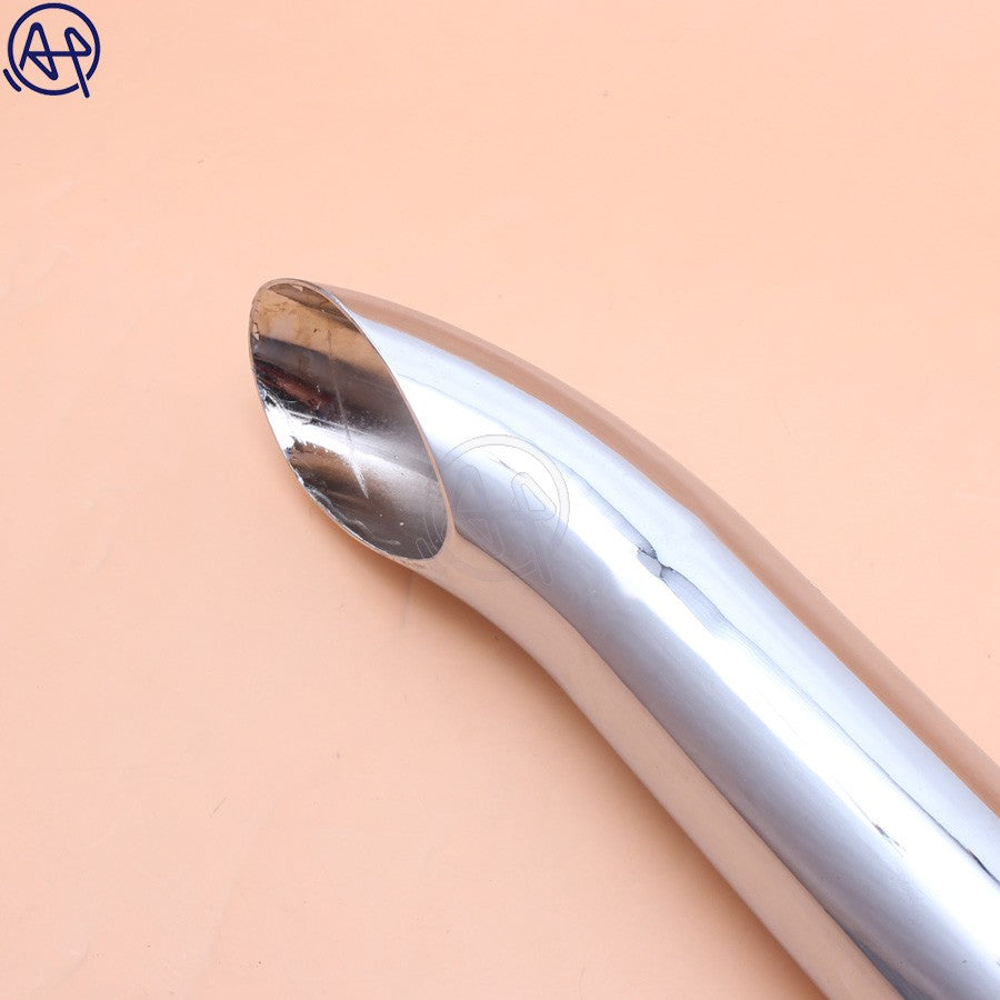 Universal Motorcycle Chrome/Black Cafe Racer Exhaust Pipe Muffler Tail Tube  muffler For Harley Bobbers /Honda CRF230F CRF150F