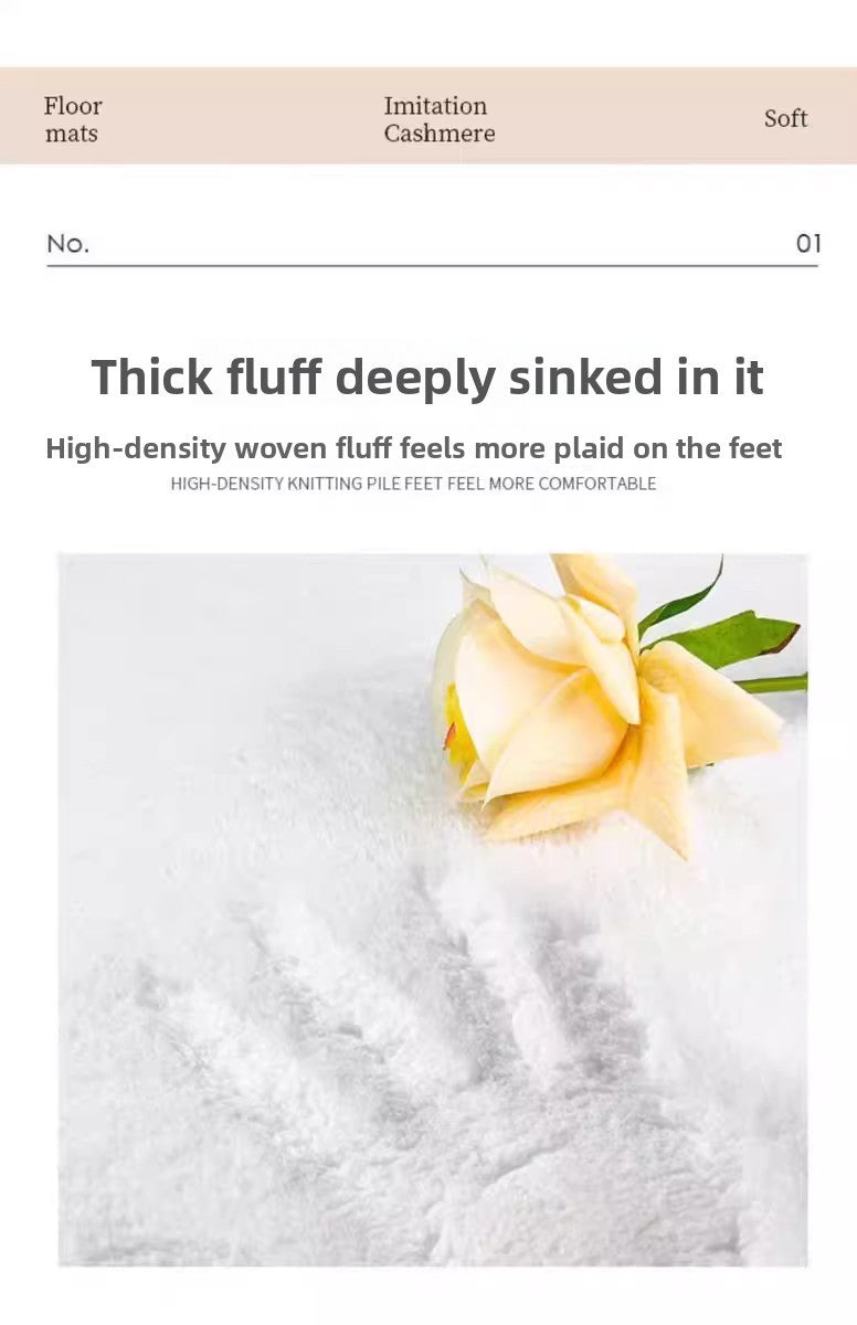 Coin-Print Plush Rug - Super Absorbent Bath Mat & Non-Slip Bedside Carpet for Decor