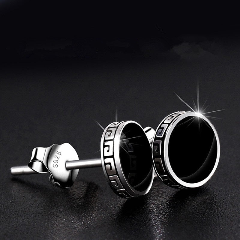 Andara Personalized 925 Silver Earrings Men'S Single Earrings Street Punk Hip-Hop Jewelry