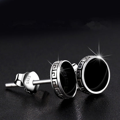 Andara Personalized 925 Silver Earrings Men'S Single Earrings Street Punk Hip-Hop Jewelry