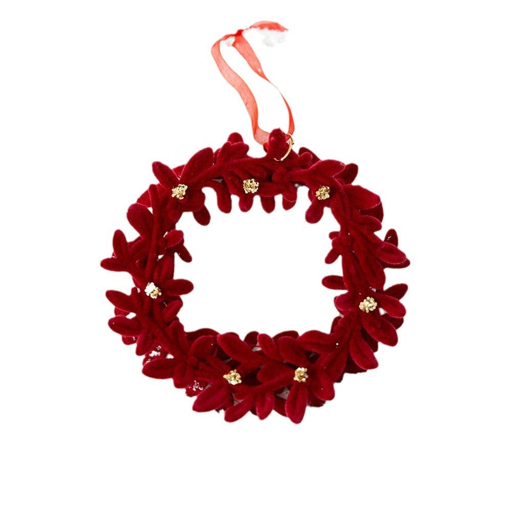 1/10PCS Red Velvet Christmas Tree Accessories Carriage Garland Hanging Holiday Party Celebration Decorations