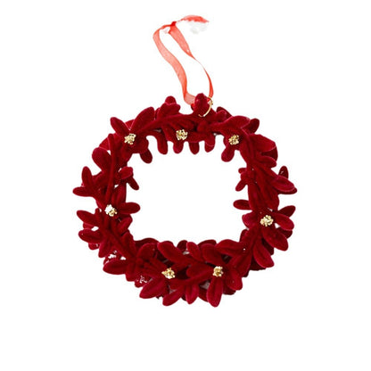1/10PCS Red Velvet Christmas Tree Accessories Carriage Garland Hanging Holiday Party Celebration Decorations