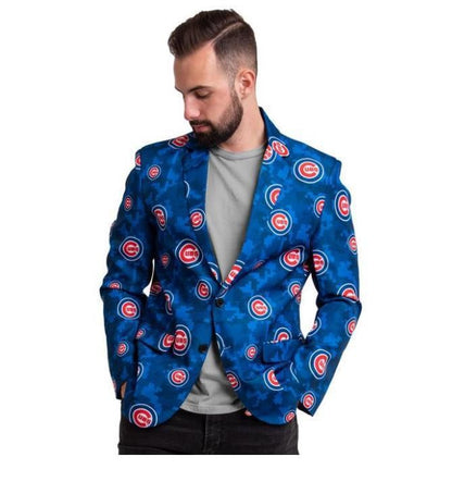 Jacket for Men Party Blue Animal Print Menswear Coats High Quality Man Suits and Blazers Fashion 2025 Fashionable Clothing New