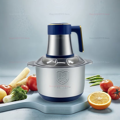 5L Multifunction Stainless Steel Body Kitchen Meat Grinder Electric Supplementary Food Processor 500W Electrical Food Crusher