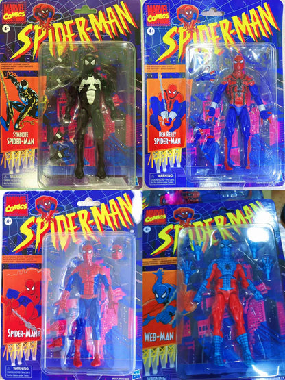 16CM 1/12 Cartão Pendurado Retrô Homem-Aranha Simbiose Action Figure Articulado Brinquedos Kit Modelo Enfeite de Mesa Menino Brinquedo PVC Presente Divertido