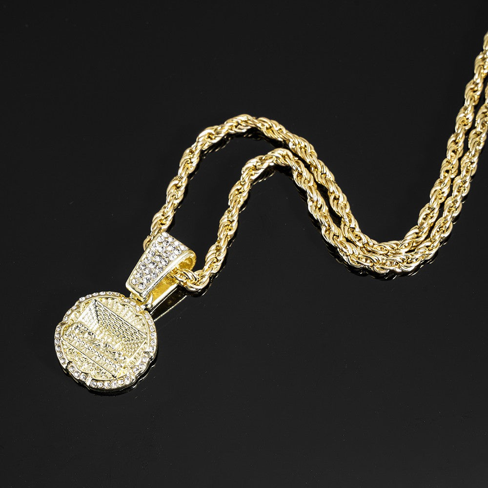 Colar Pingente Última Ceia Delicado Brilhante Joias Masculinas Combinando Corrente Tênis Iced Out 4mm Moda Masculina Estilo Hip Hop Presente Feminino