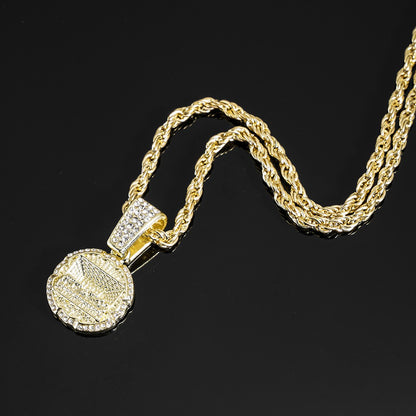 Colar Pingente Última Ceia Delicado Brilhante Joias Masculinas Combinando Corrente Tênis Iced Out 4mm Moda Masculina Estilo Hip Hop Presente Feminino